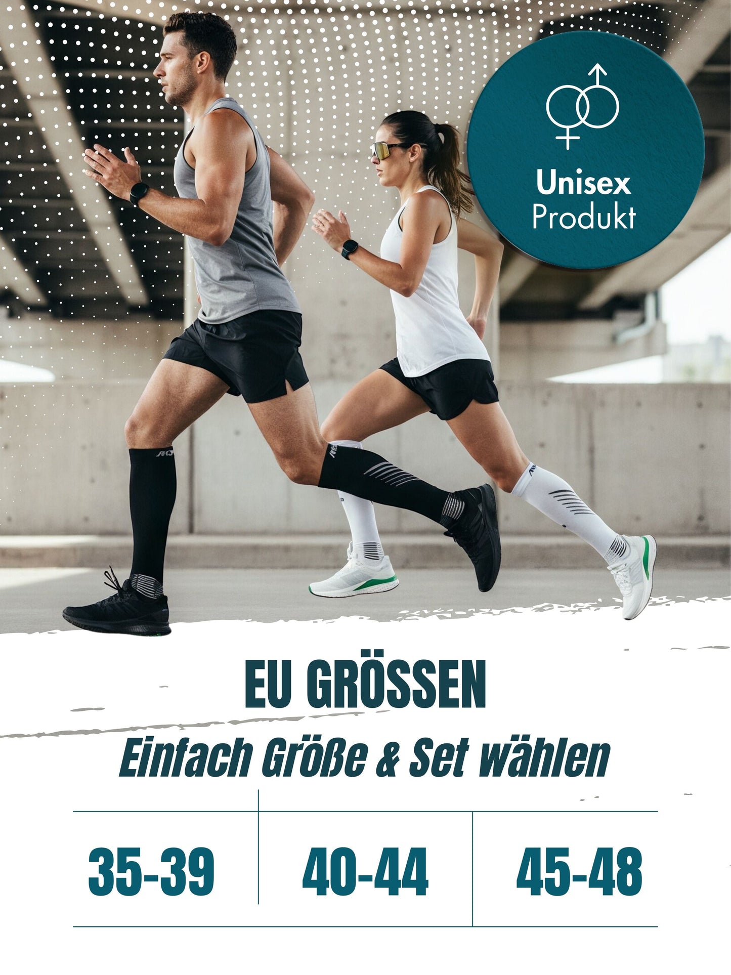 BambooSox – Sport Kompressionsstrümpfe aus zertifiziertem Bambus | 2 Paar