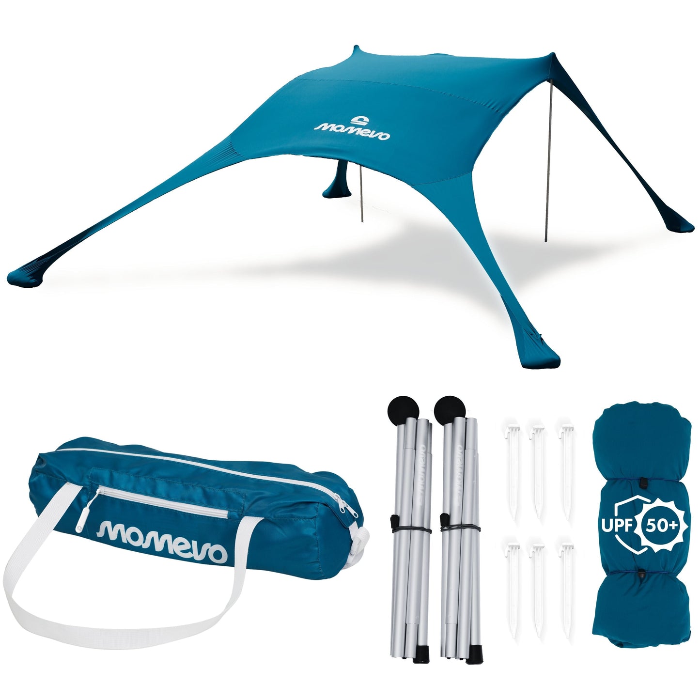 Momevo Sunsail Strandzelt Sonnensegel mit UPF50+