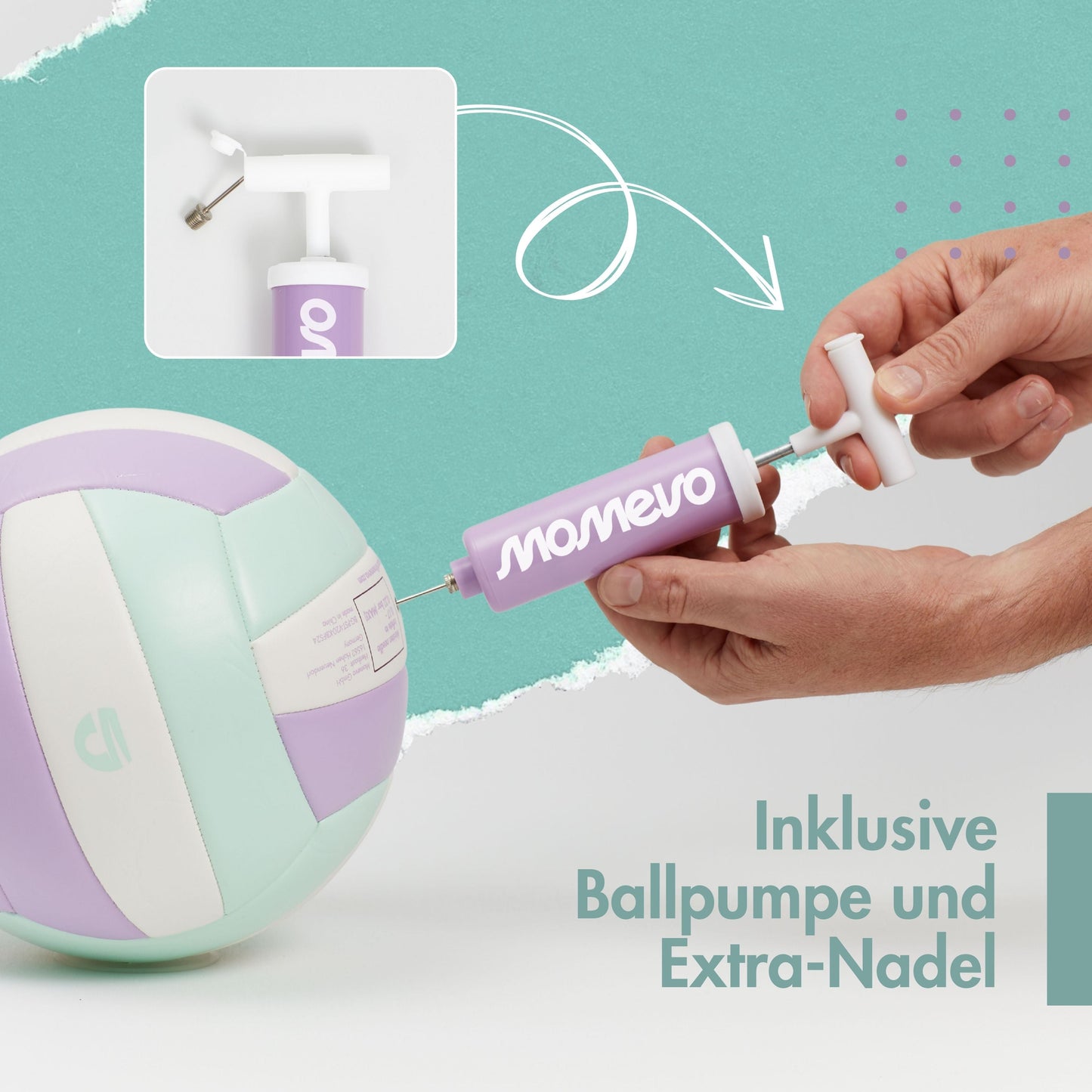 Sundowner Beachvolleyball Set mit Ballpumpe