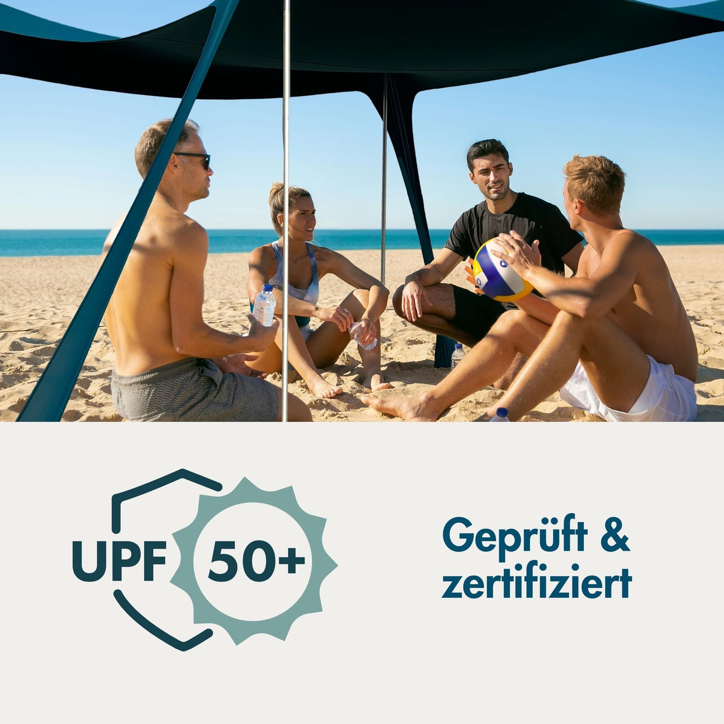 Momevo Sunsail Strandzelt Sonnensegel mit UPF50+