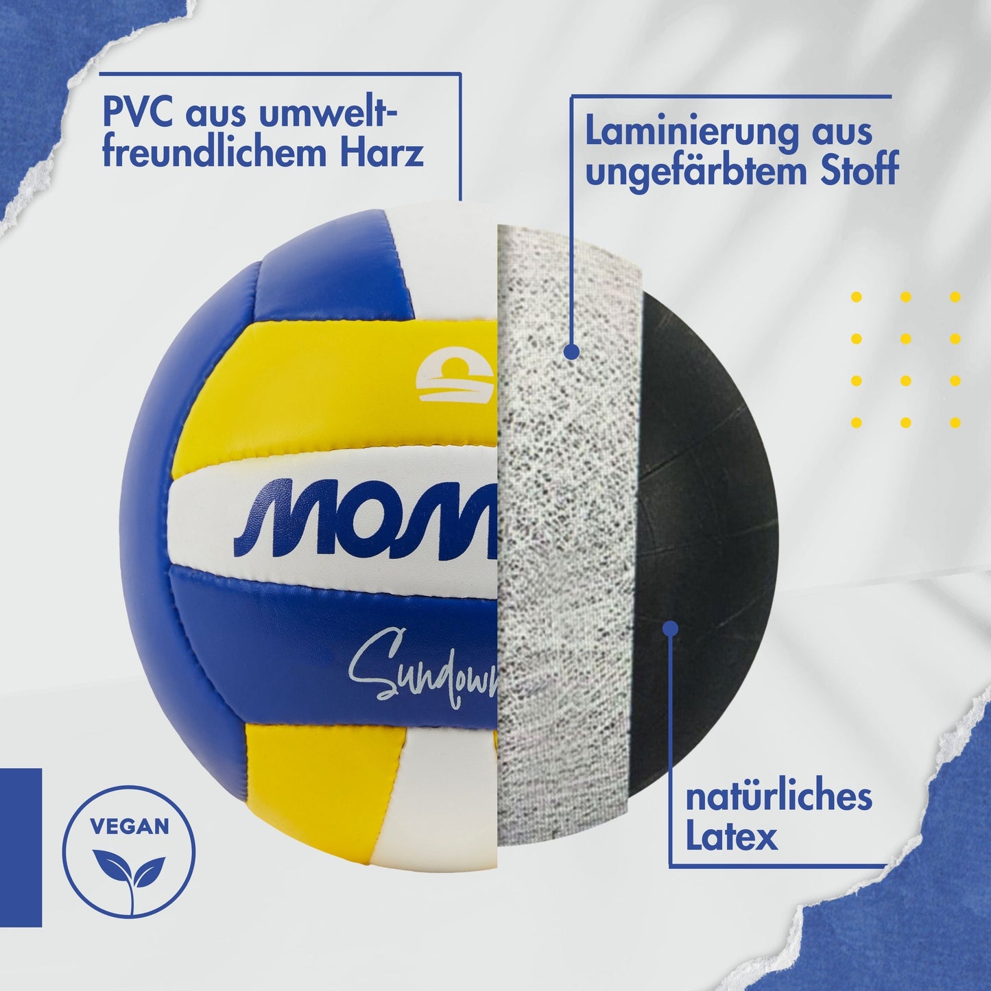 Sundowner Beachvolleyball Set mit Ballpumpe